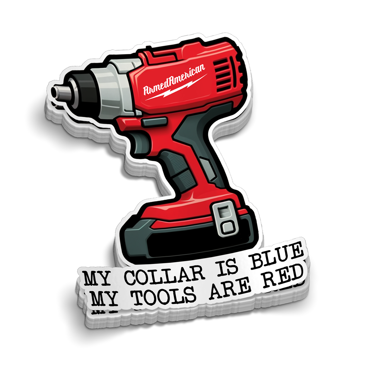 Red Tools Hard Hat Decal