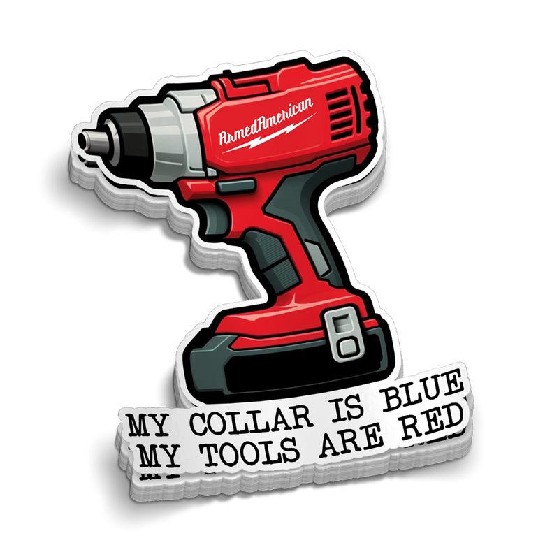 Red Tools Hard Hat Decal
