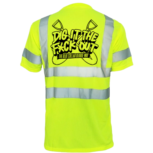 Blue Collar George Dig It - Reflective Safety T-Shirt