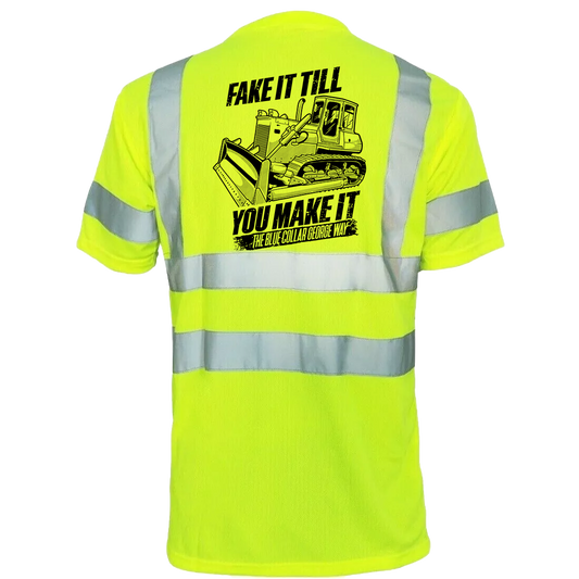 Blue Collar George Fake It - Reflective Safety T-Shirt