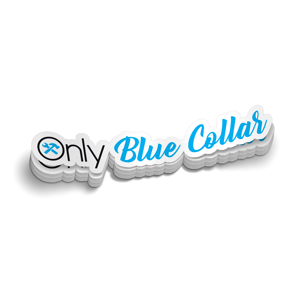 Only Blue Collar - Hard Hat Decal