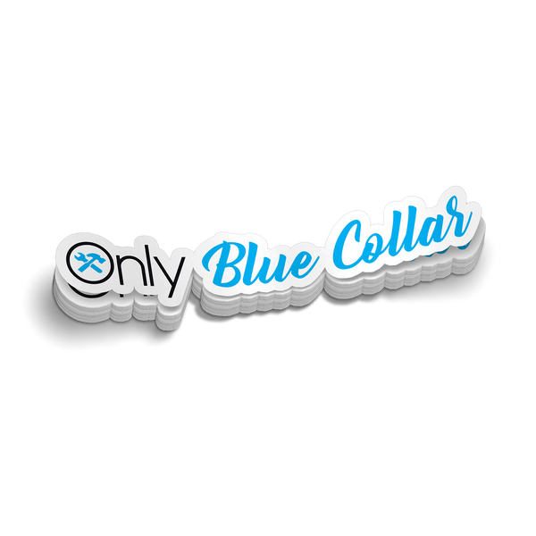 Hard Hat Stickers  Blue Collar Design C