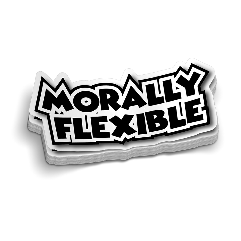 Morally Flexible Hard Hat Decal