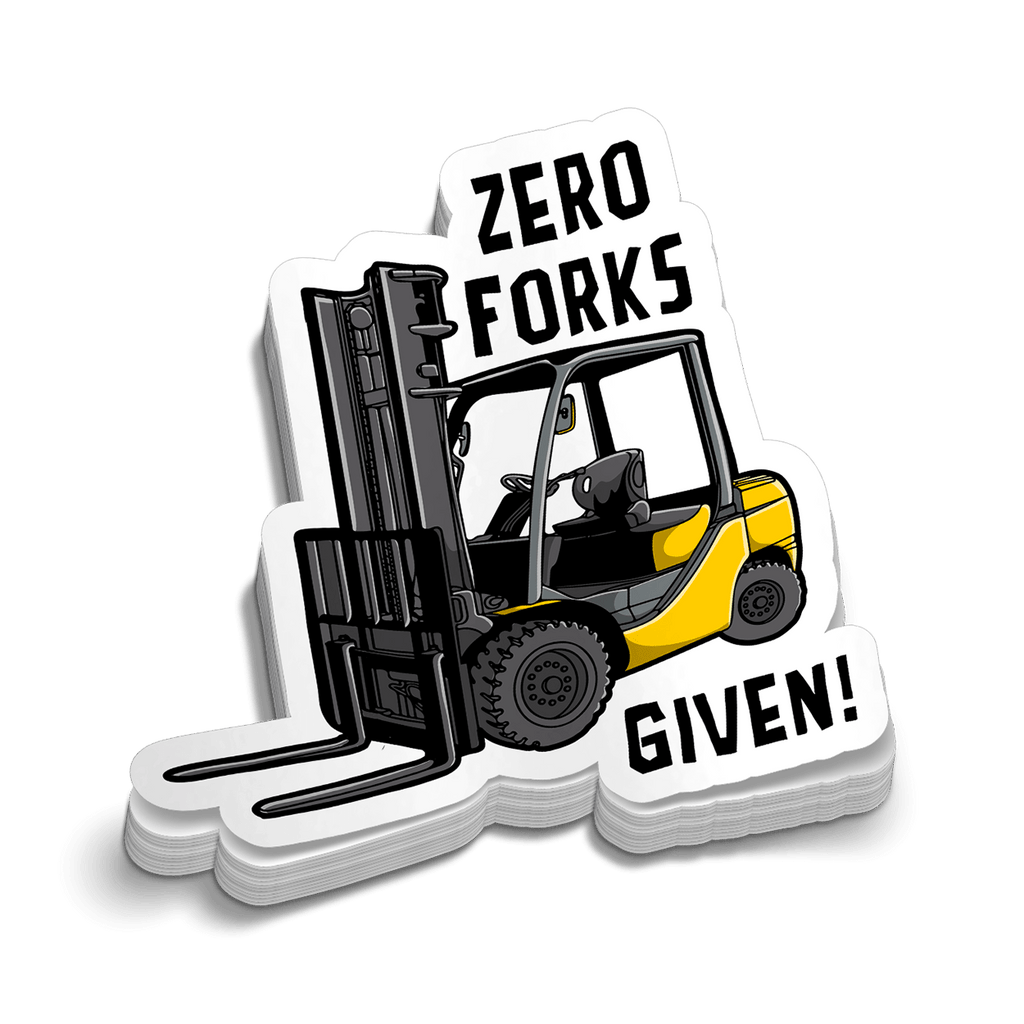 Zero Forks Given Hard Hat Decal Zero forks given hard hat decal