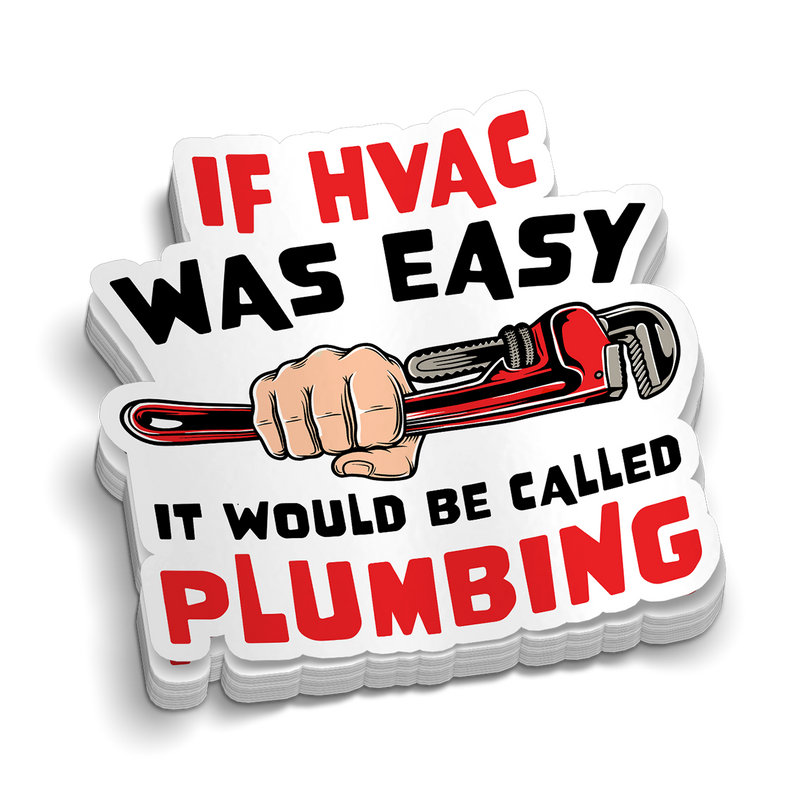 If HVAC Was Easy - Hard Hat Decal