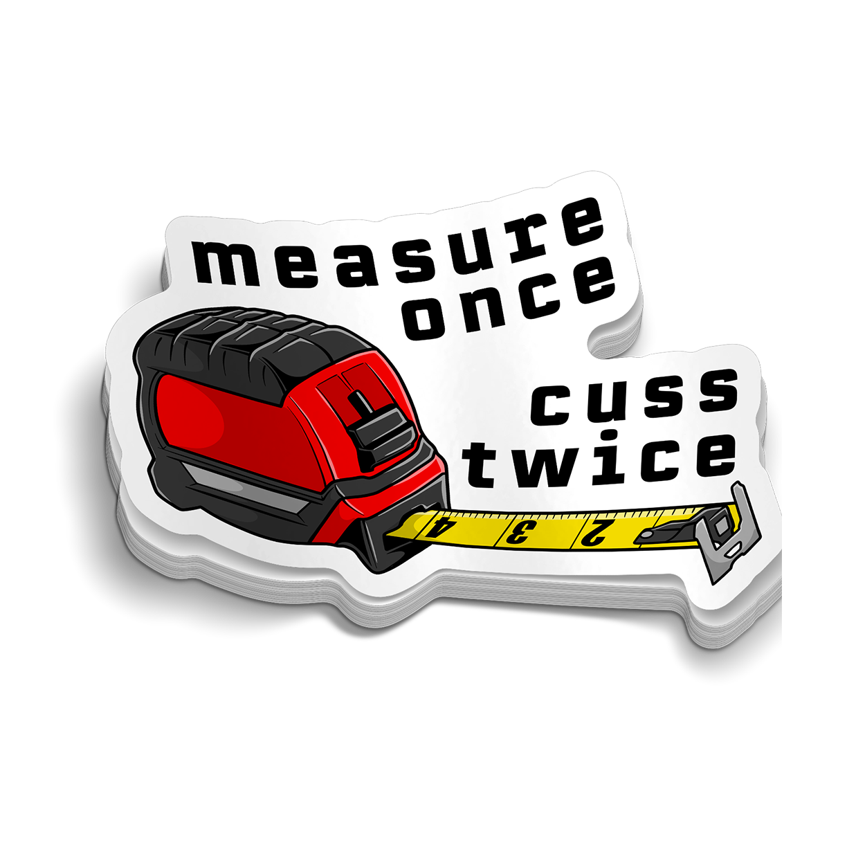 Cuss Twice -  Hard Hat Decal