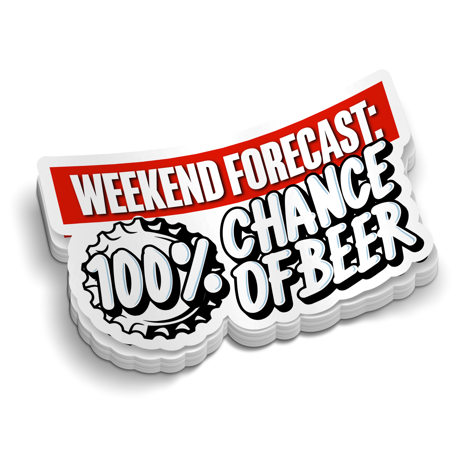 Weekend Forecast - Hard Hat Decal