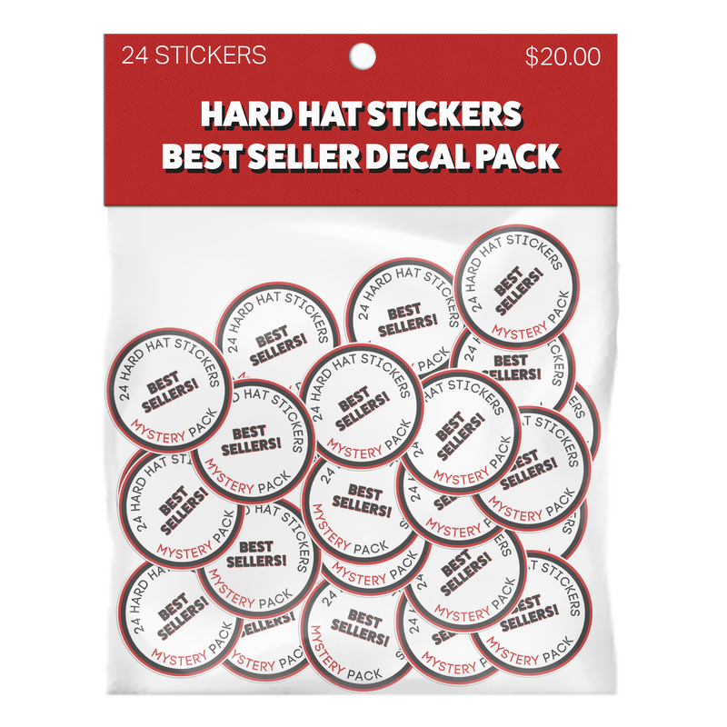 Hard Hat Sticker Best Sellers 24 Pack