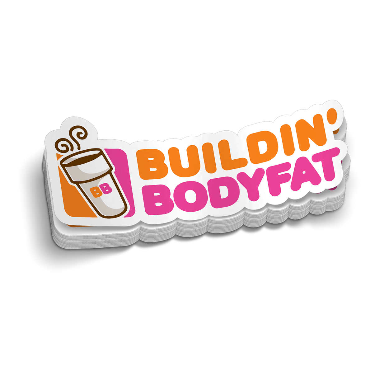 Buildin' Bodyfat - Hard Hat Decal