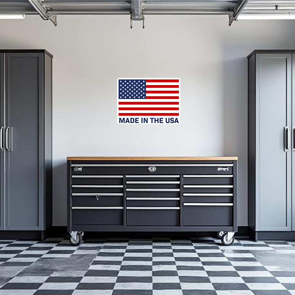 Made in the USA Flag Garage Wall Decal