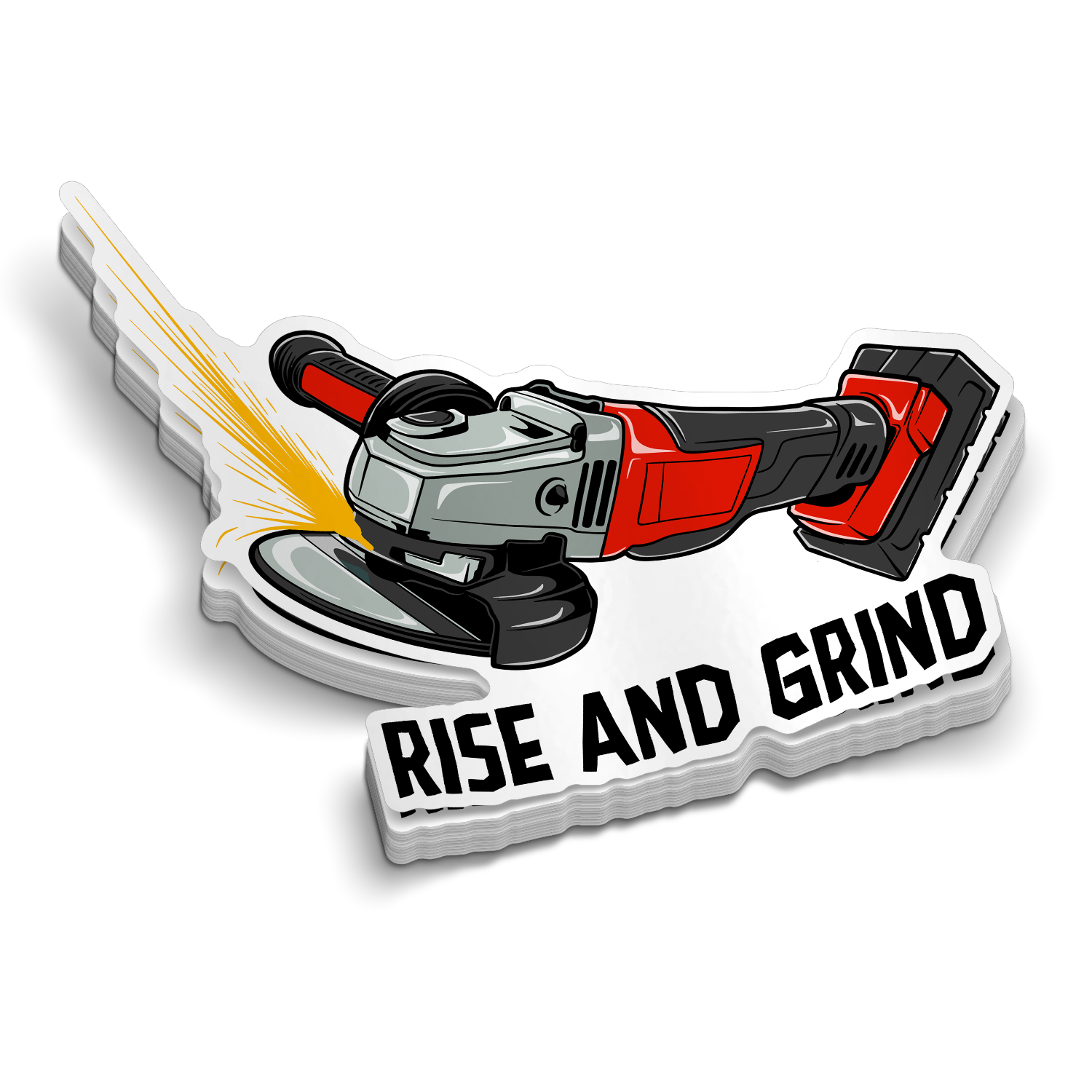 Rise and Grind - Hard Hat Decal