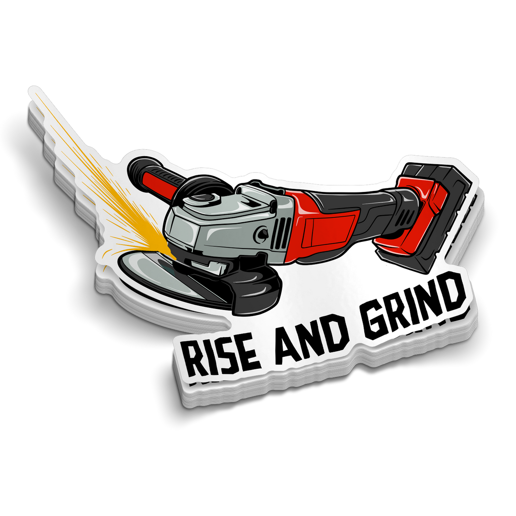 Rise and Grind - Hard Hat Decal
