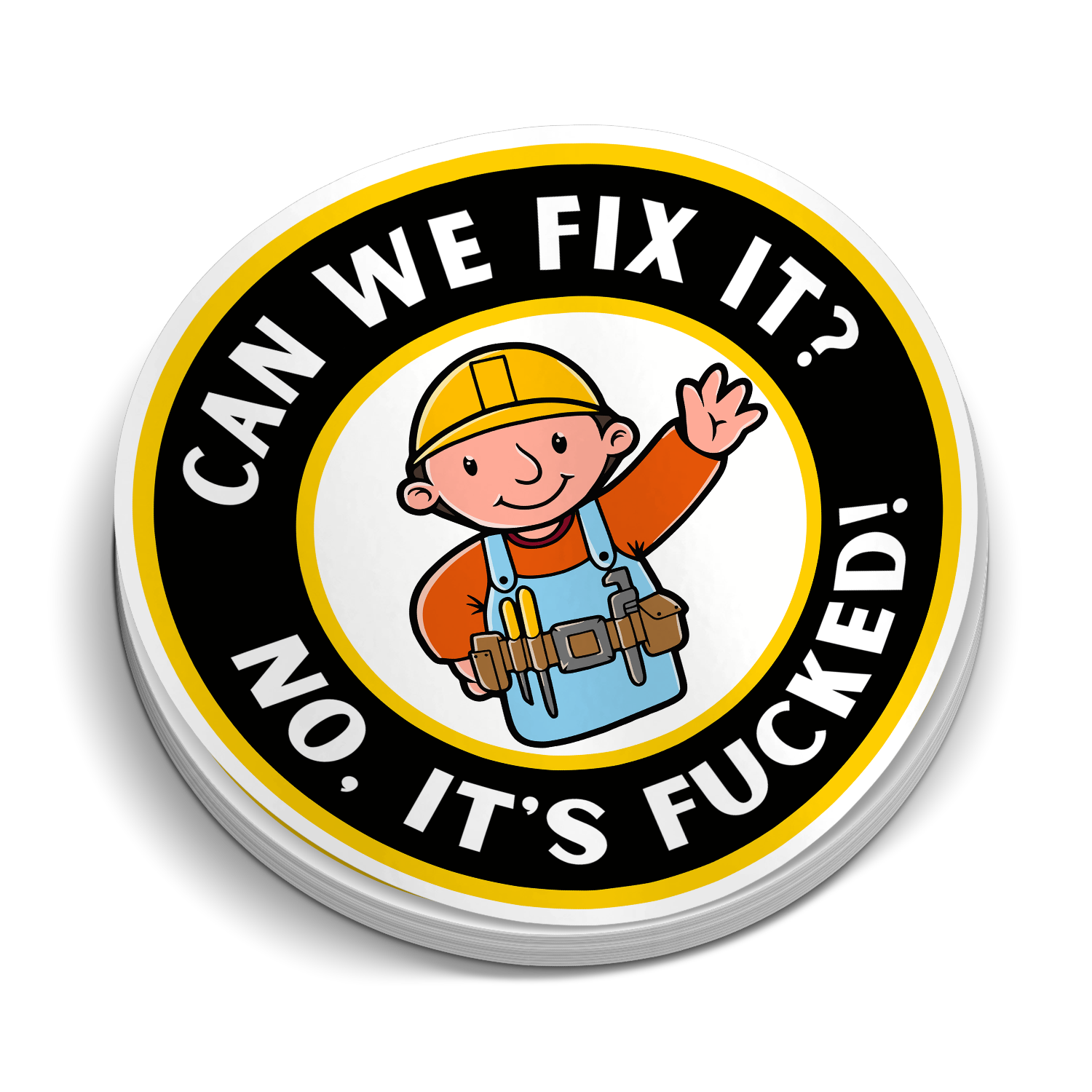 Can We Fix It  -  Hard Hat Decal