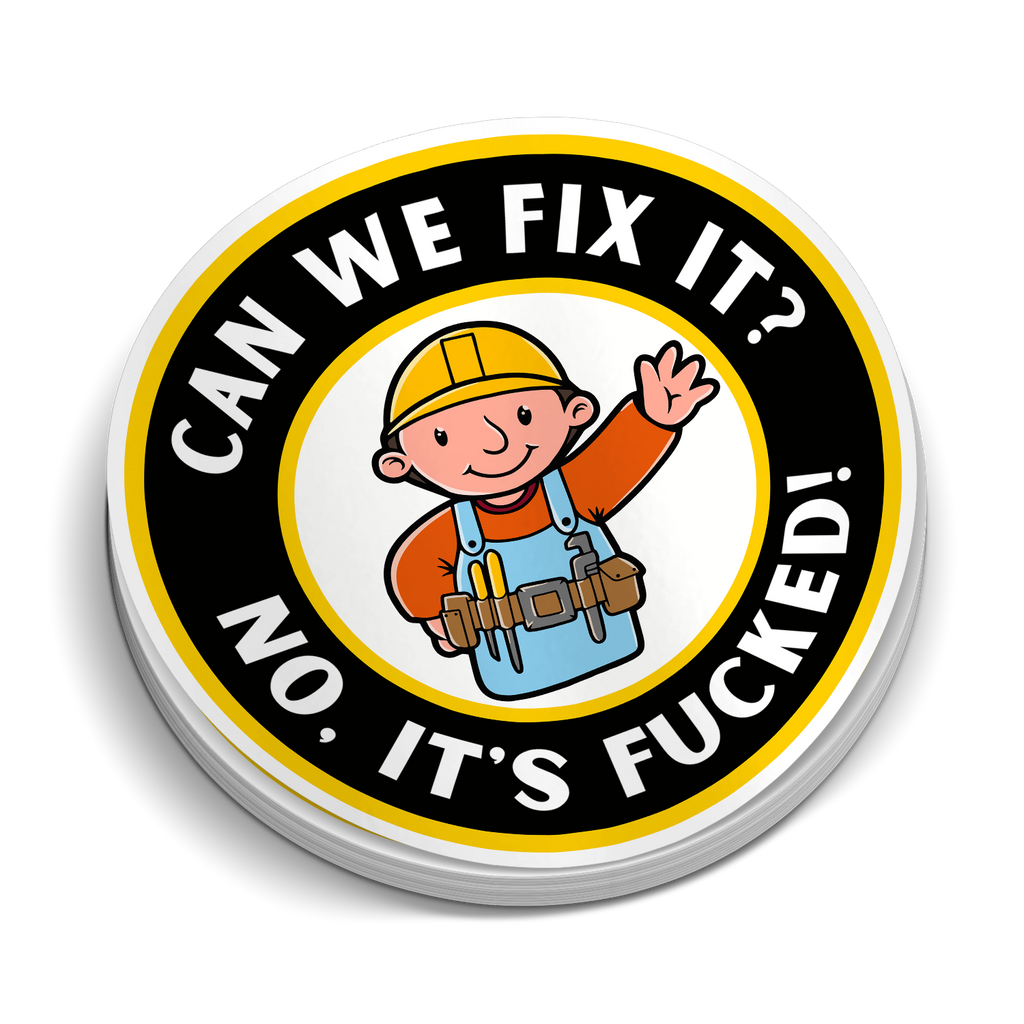 Can We Fix It  -  Hard Hat Decal