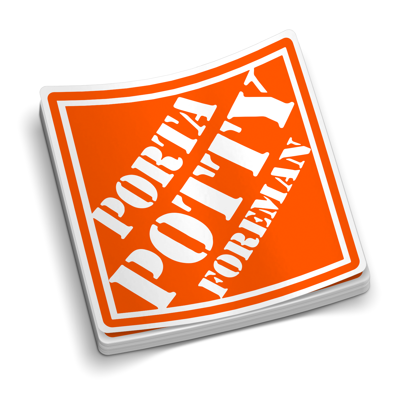 Porta Potty Foreman  -  Hard Hat Decal