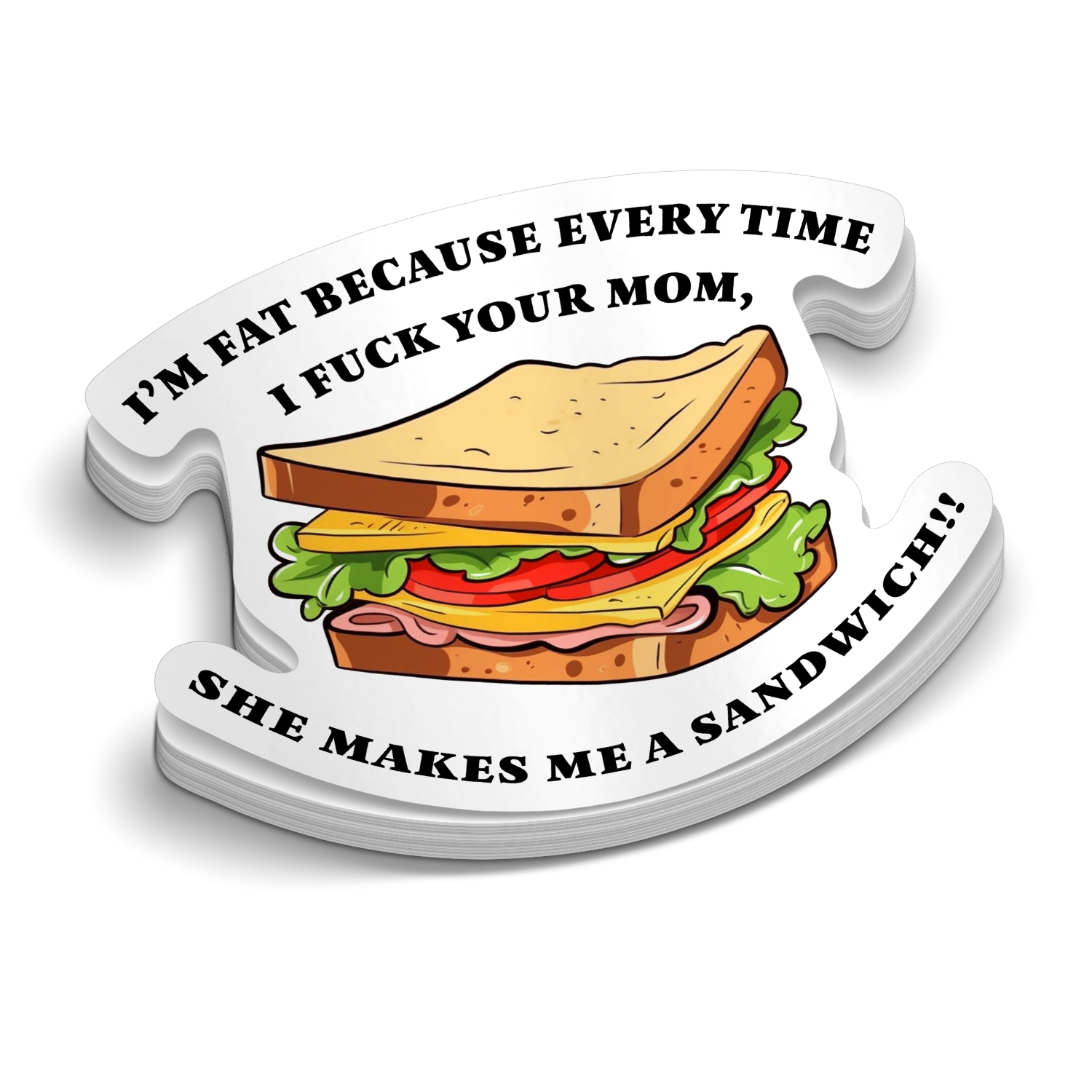 Sandwich Hard Hat Decal