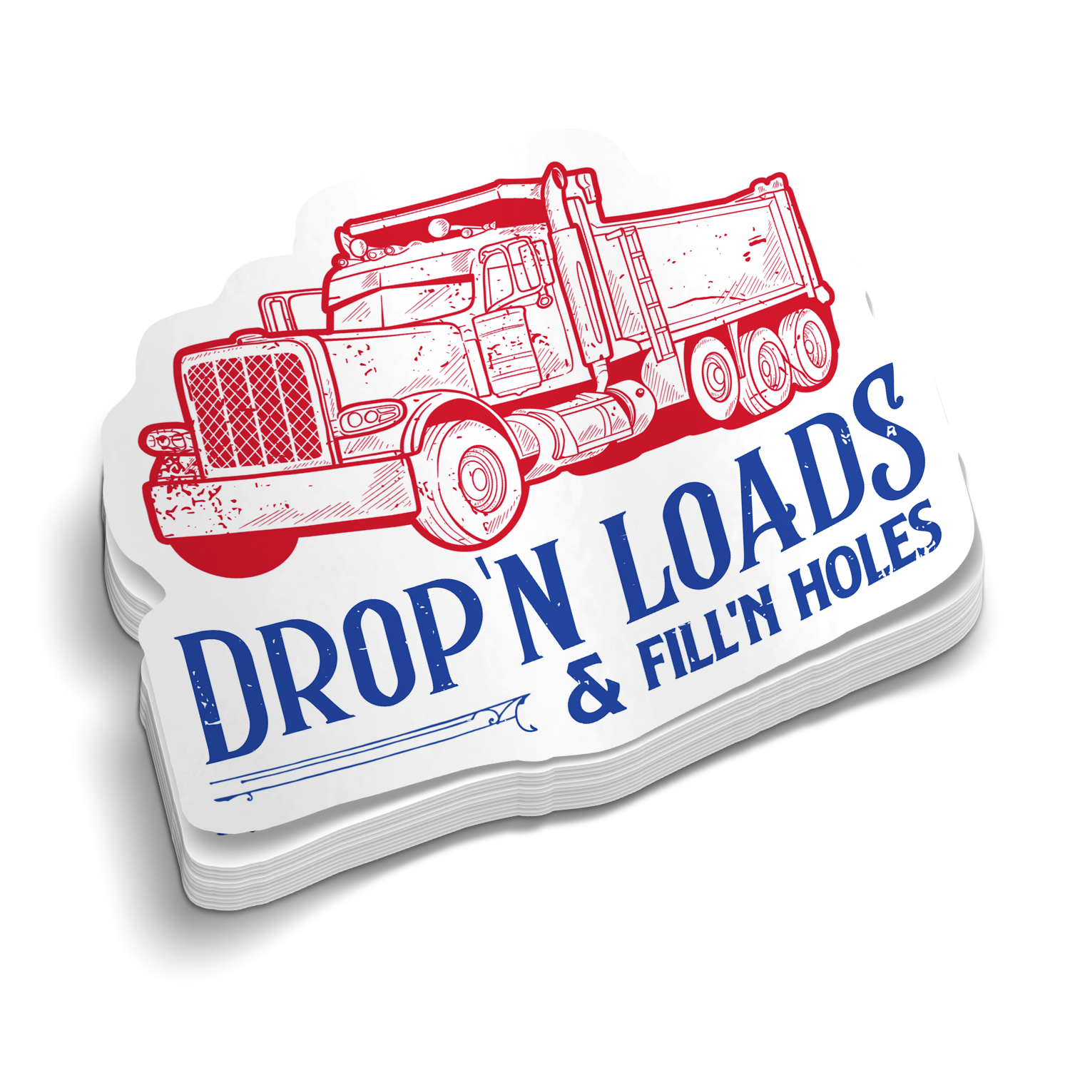 Dropin' Loads Hard Hat Decal