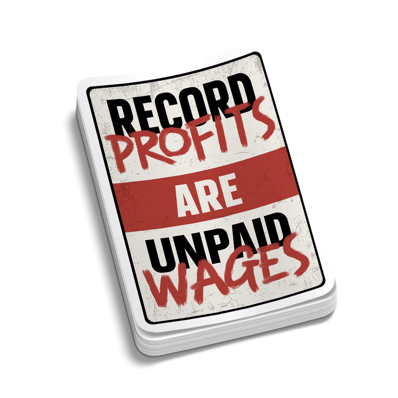 Unpaid Wages Hard Hat Decal