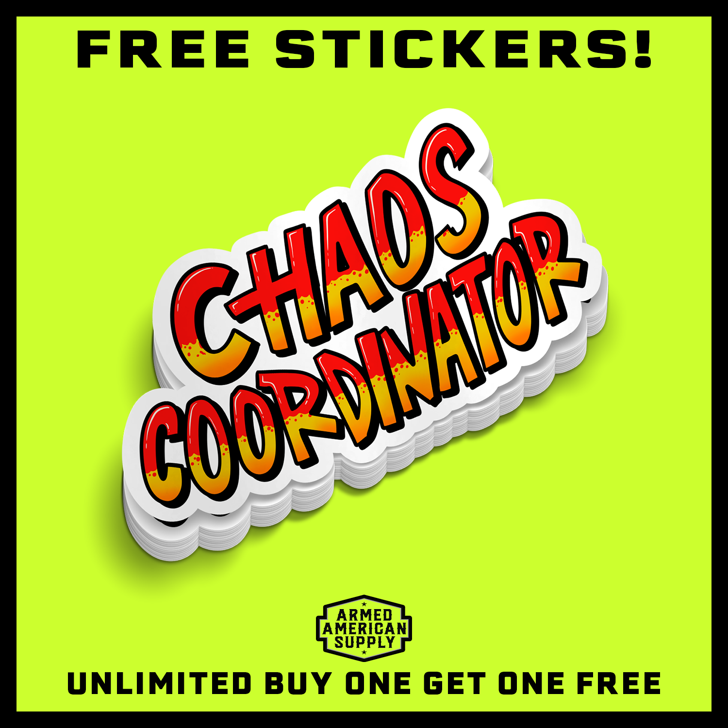 Chaos Coordinator - Hard Hat Decal