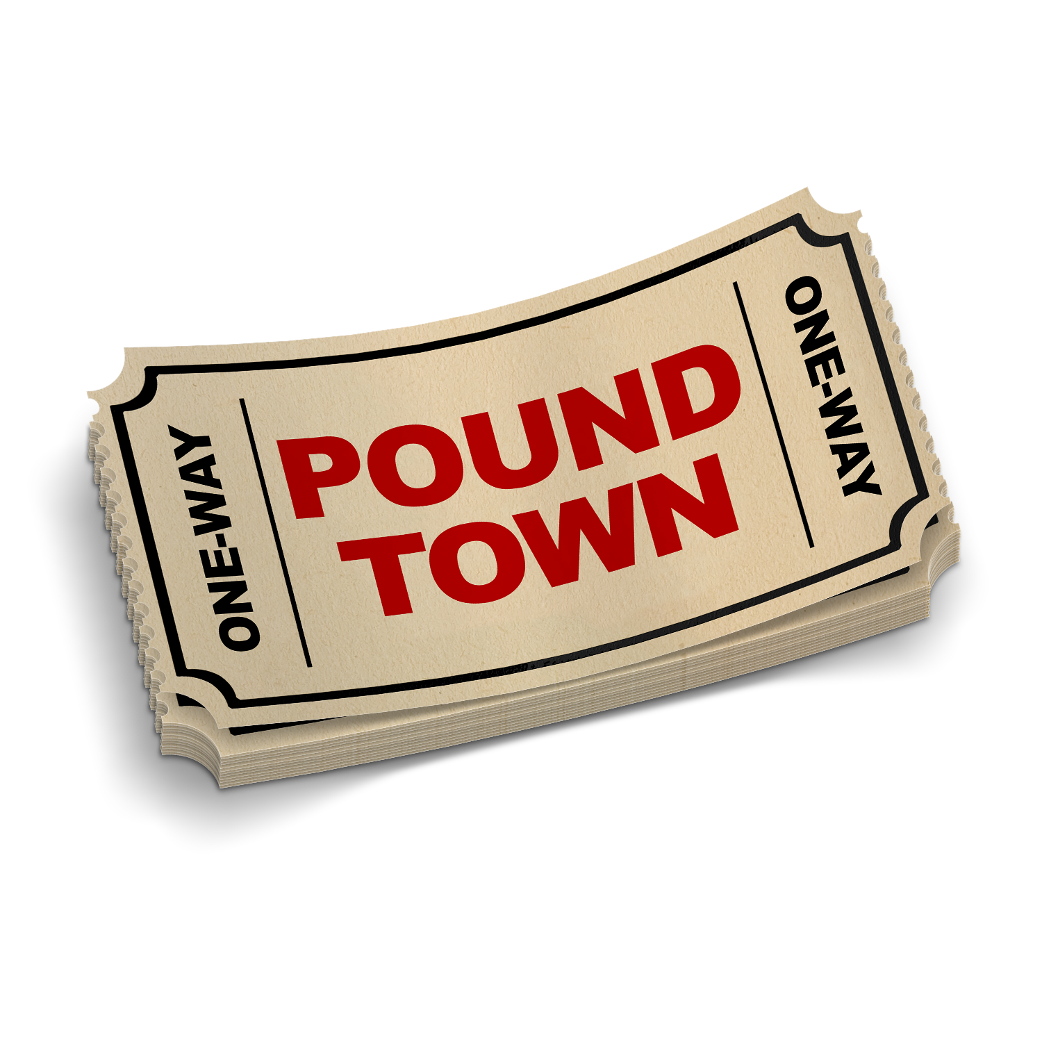 Pound Town Ticket - Hard Hat Decal