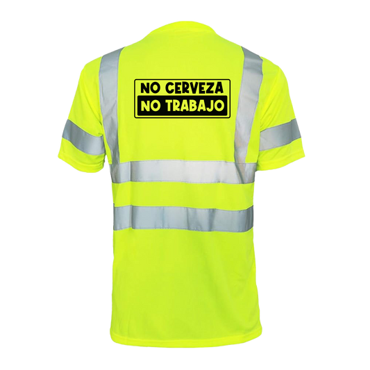 No Cerveza - Reflective Safety T-Shirt