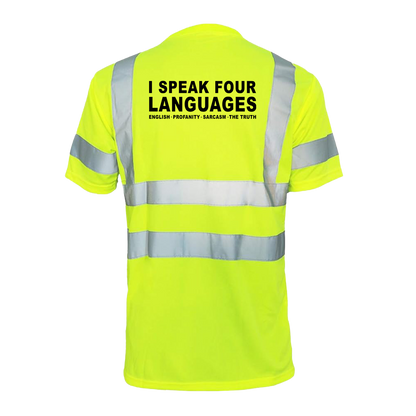 Four Languages - Reflective Safety T-Shirt