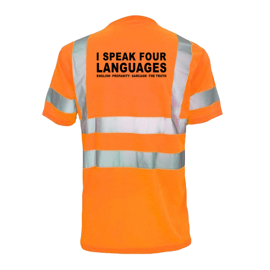 Four Languages - Reflective Safety T-Shirt