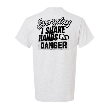Shake Hands With Danger - Safety Yellow Hi-Vis T-Shirt