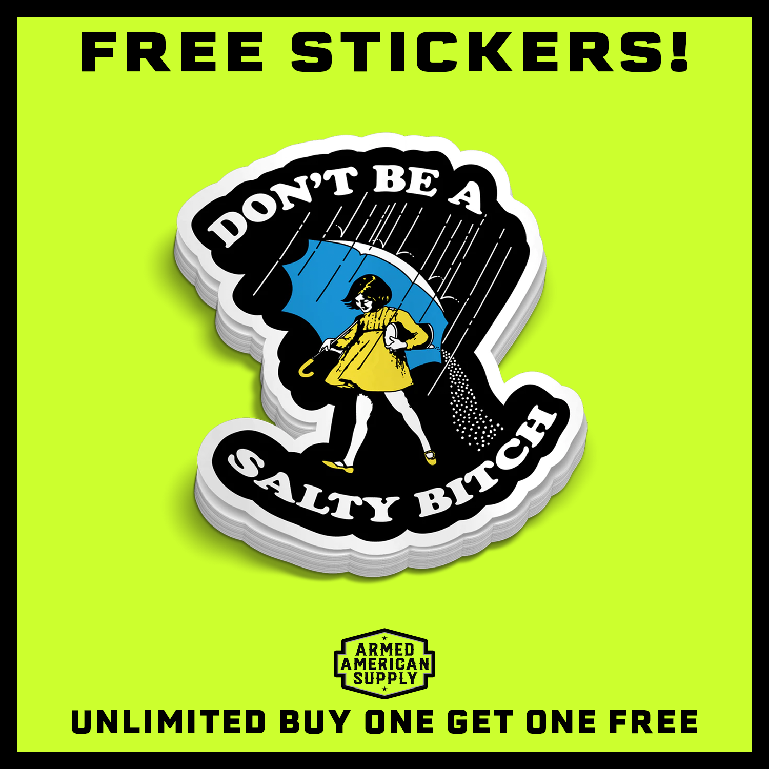 Salty Bitch Hard Hat Decal