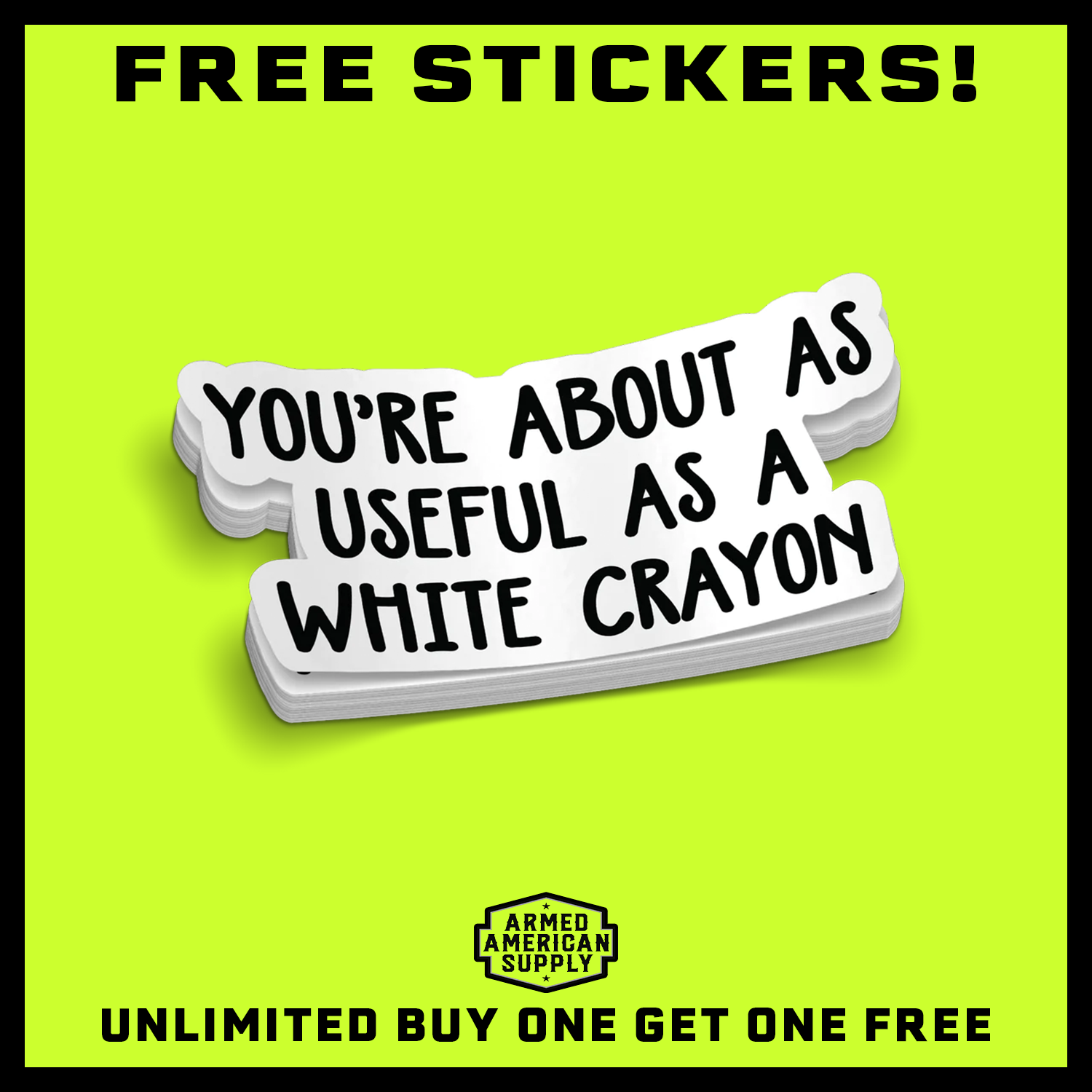 White Crayon Hard Hat Decal