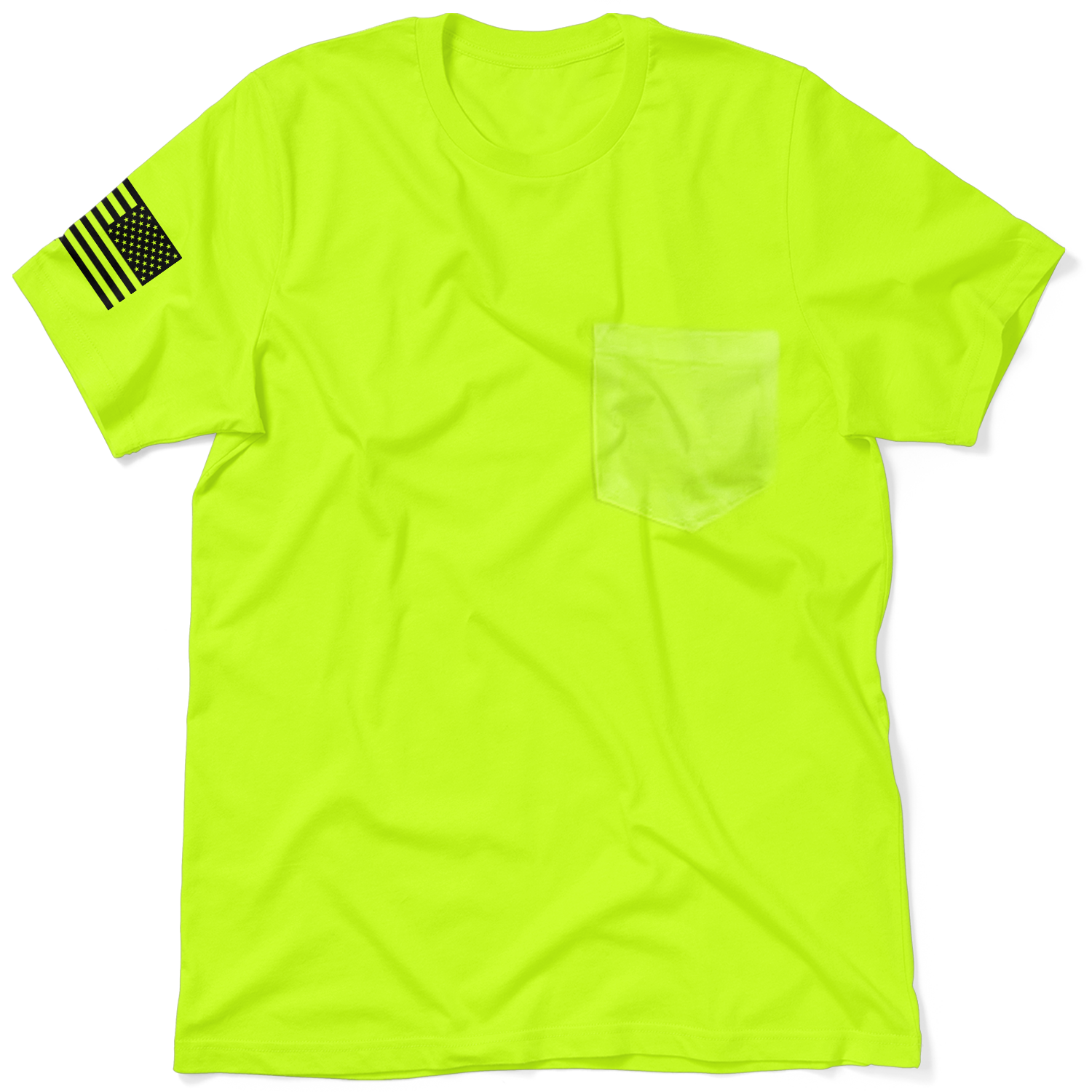 Bofadee's - Safety Yellow Pocket T-Shirt