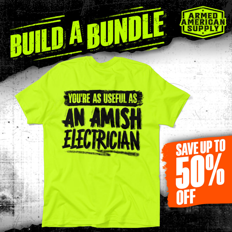 Amish Electrician - Safety Yellow Hi-Vis T-Shirt