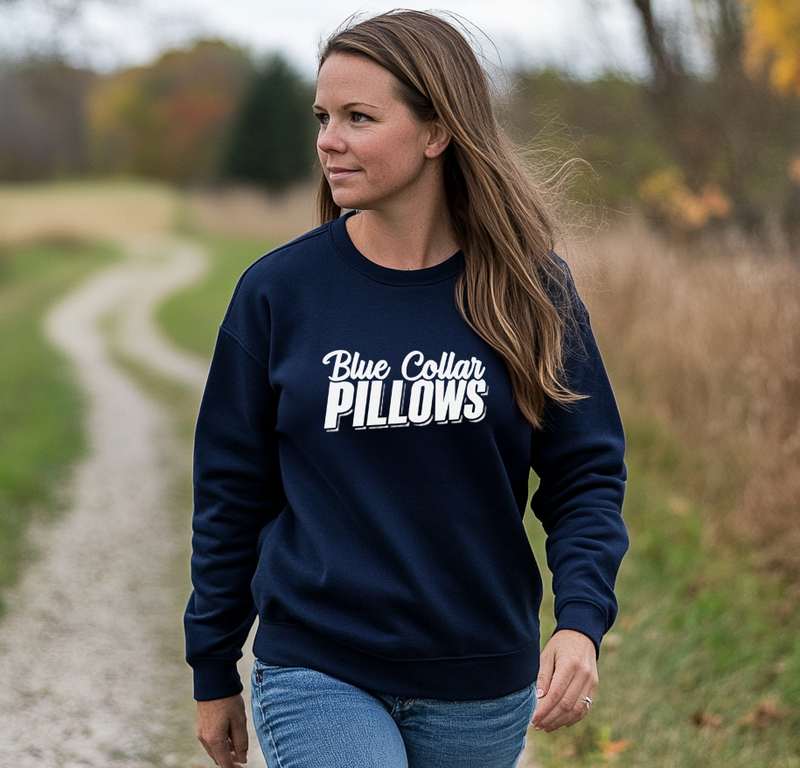 Blue Collar Pillows - Crew Sweatshirt - Navy