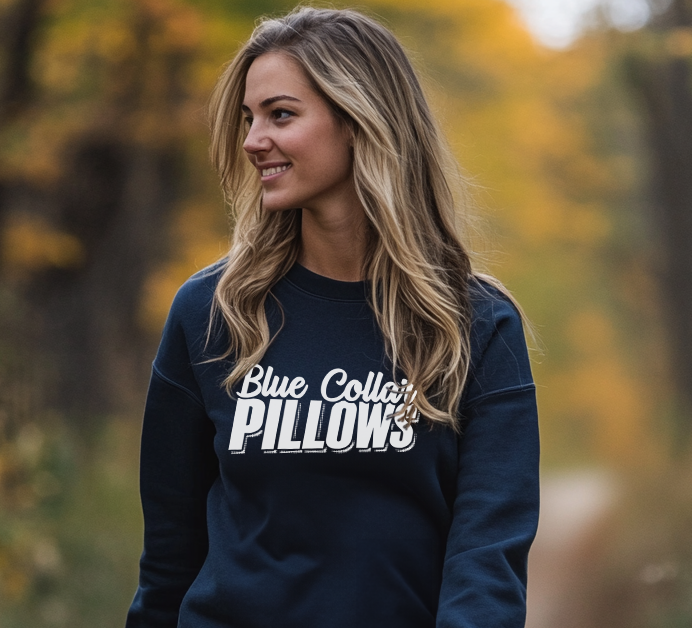 Blue Collar Pillows - Crew Sweatshirt - Navy