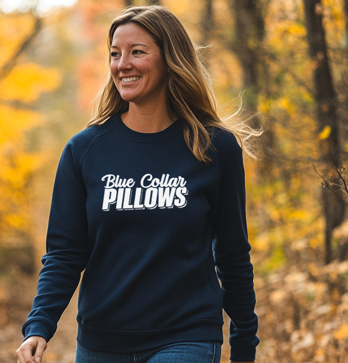 Blue Collar Pillows - Crew Sweatshirt - Navy