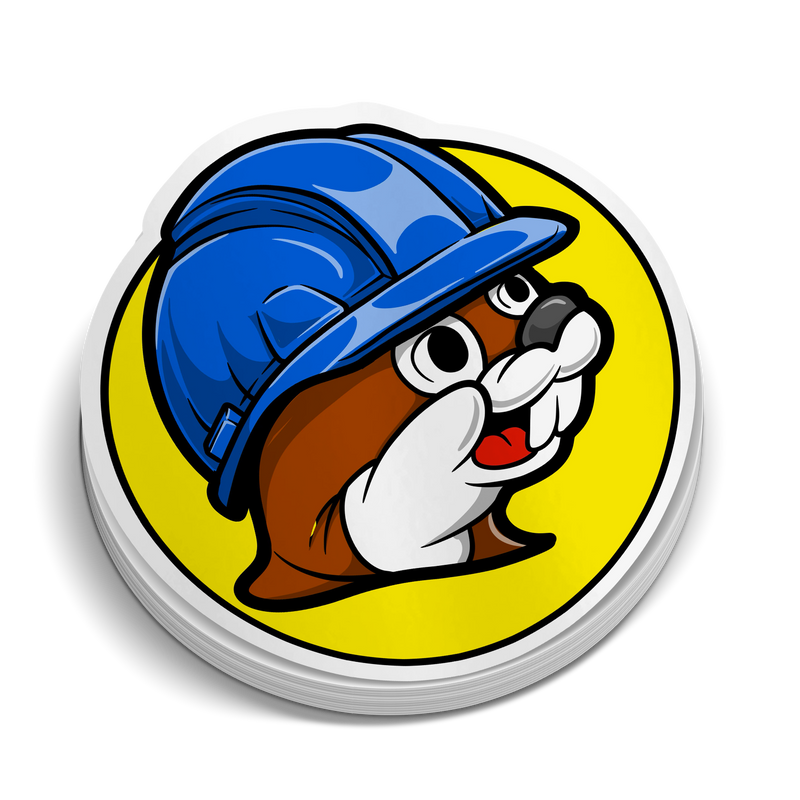 The Beaver Hard Hat Decal