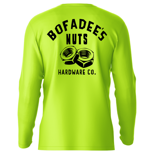 Bofadee's Nuts - Hi-Visibility UPF 50 Long Sleeve Sun Shirt