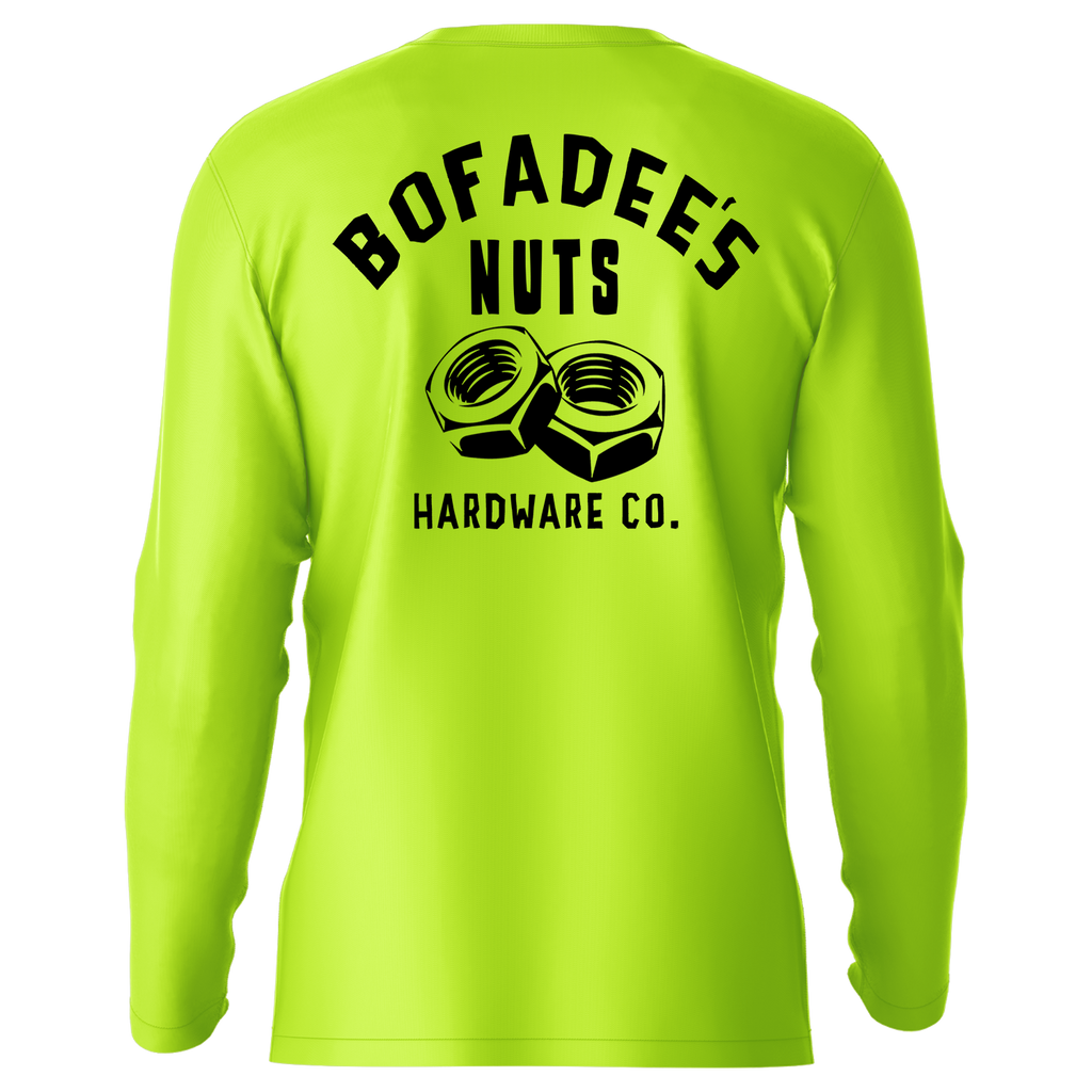 Bofadee's Nuts - Hi-Visibility UPF 50 Long Sleeve Sun Shirt