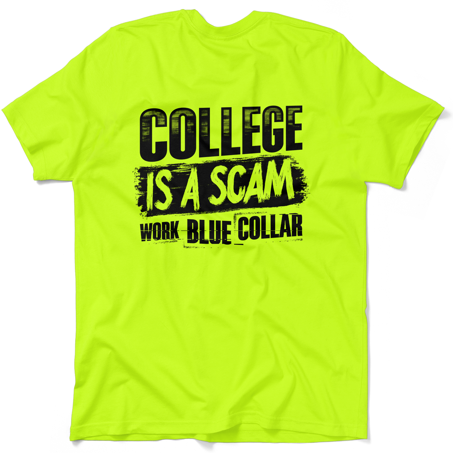 College - Safety Yellow Hi-Vis T-Shirt