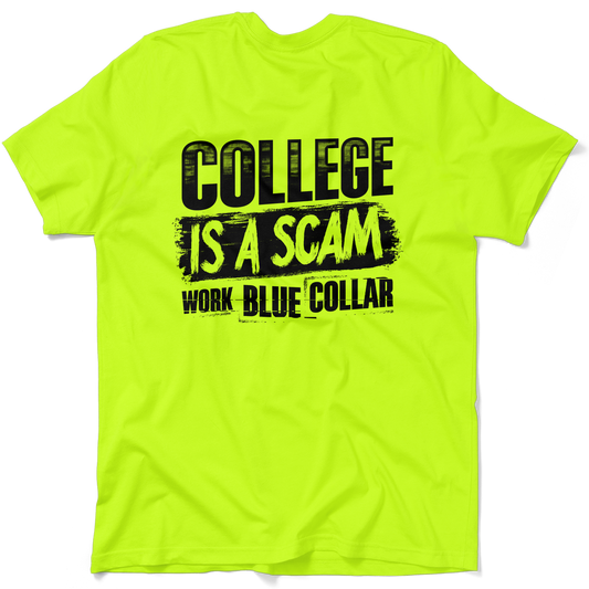 College - Safety Yellow Hi-Vis Pocket T-Shirt