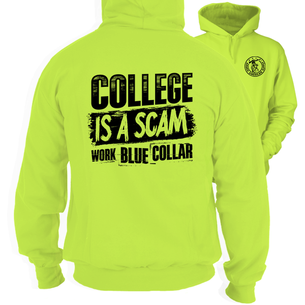 College - Safety Yellow Hi-Vis Hoodie