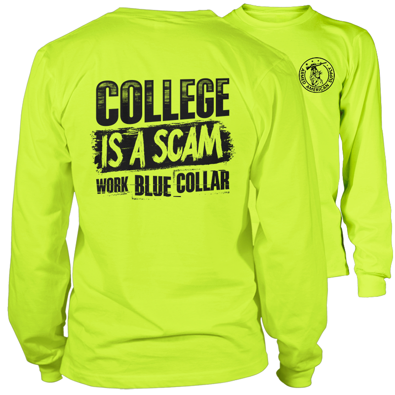 College - Long Sleeve Safety Yellow Hi-Vis