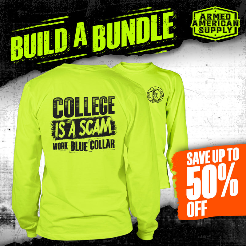 College - Long Sleeve Safety Yellow Hi-Vis