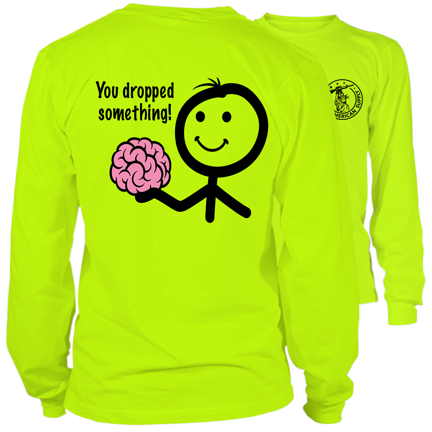 Dropped Something - Long Sleeve Hi-Vis T-Shirt