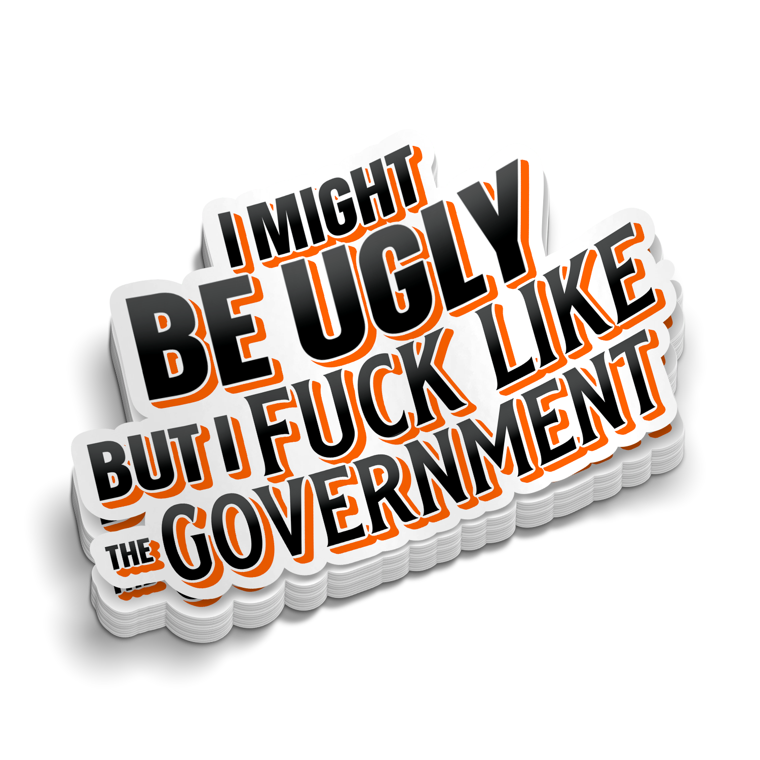 F Like The Government - Hard Hat Decal