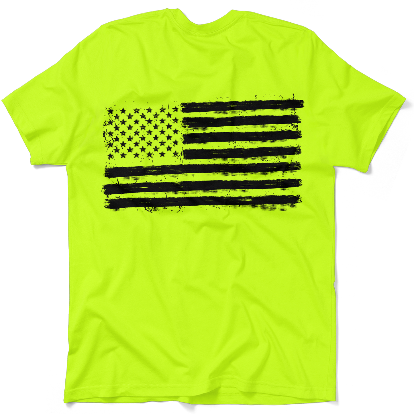 Old Glory - Safety Yellow Hi-Vis Pocket T-Shirt