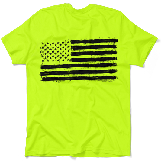 Old Glory - Safety Yellow Hi-Vis Pocket T-Shirt