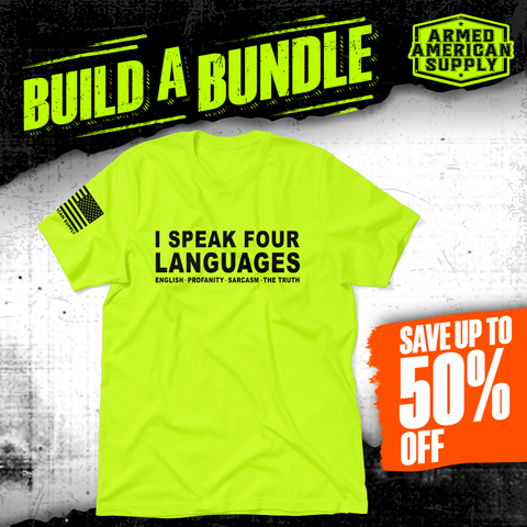 Four Languages - Safety Yellow Hi-Vis T-Shirt