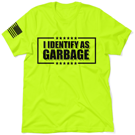 Identify as Garbage - Safety Yellow Hi-Vis T-Shirt