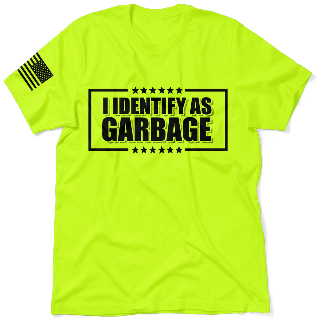 Identify as Garbage - Safety Yellow Hi-Vis T-Shirt